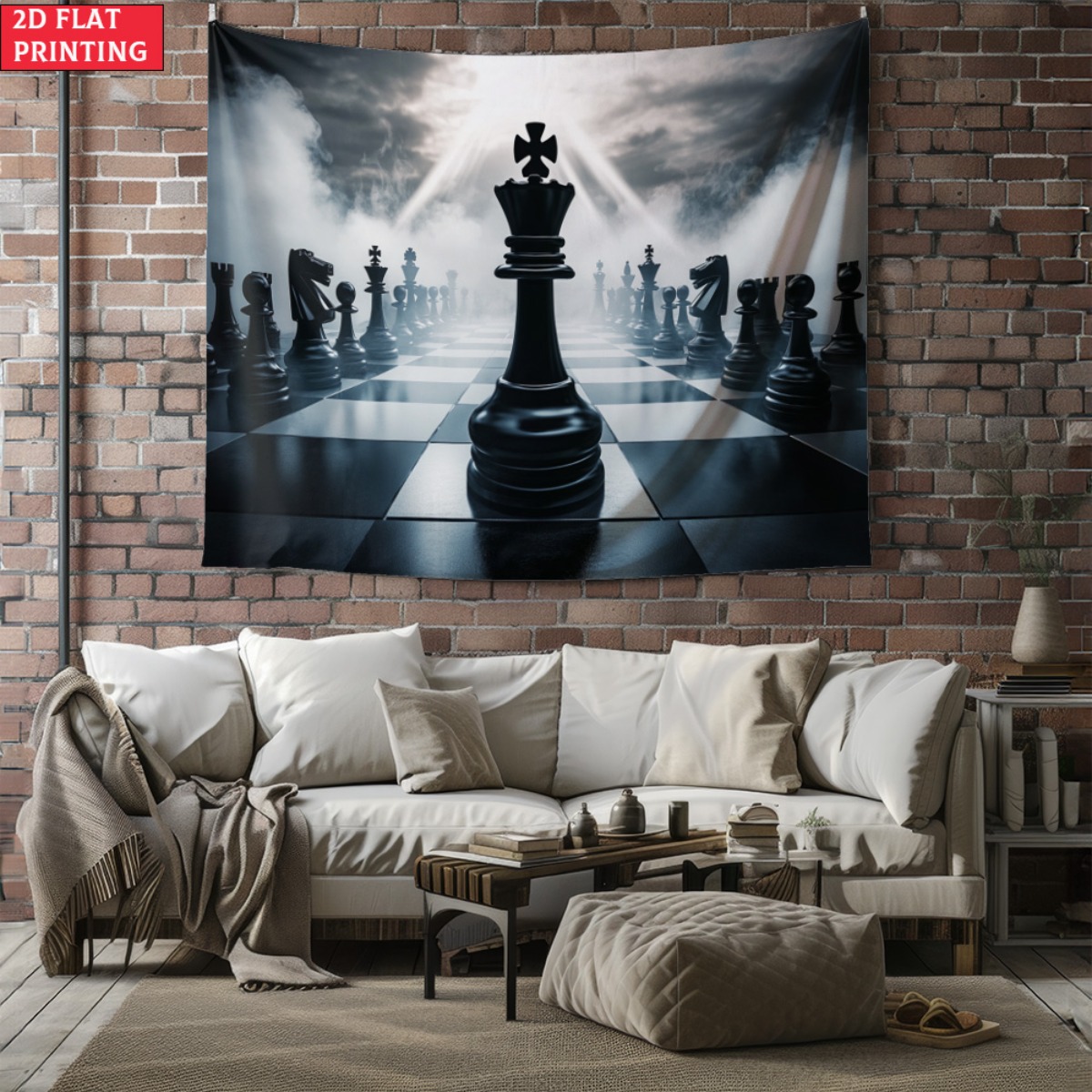 Geometric Wall Art - Без рамы шахматный король игра стратегия