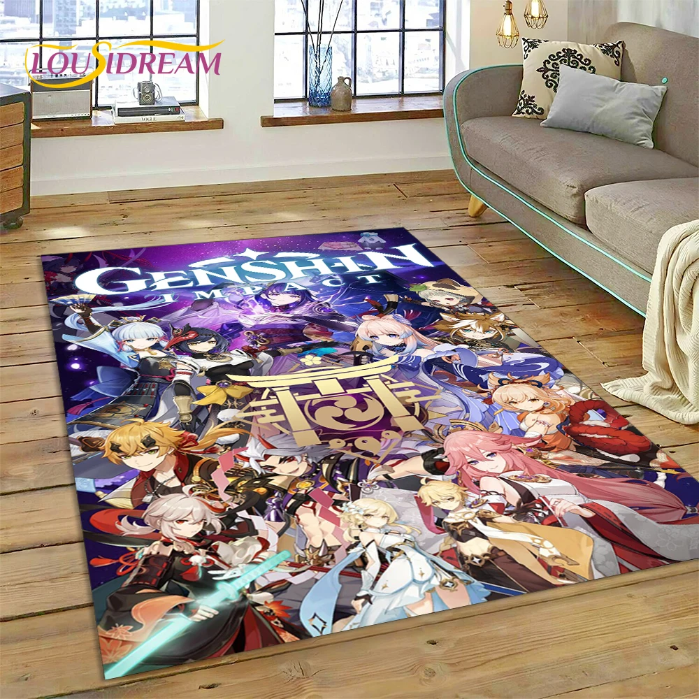 Home Decor Games Online Free - Новейший 3D-ковер Genshin Impact с мультяшным