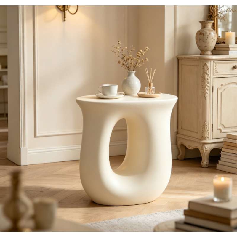 Home Decor Dopamine - U-образный угловой кофейный столик, небольшой кремовый