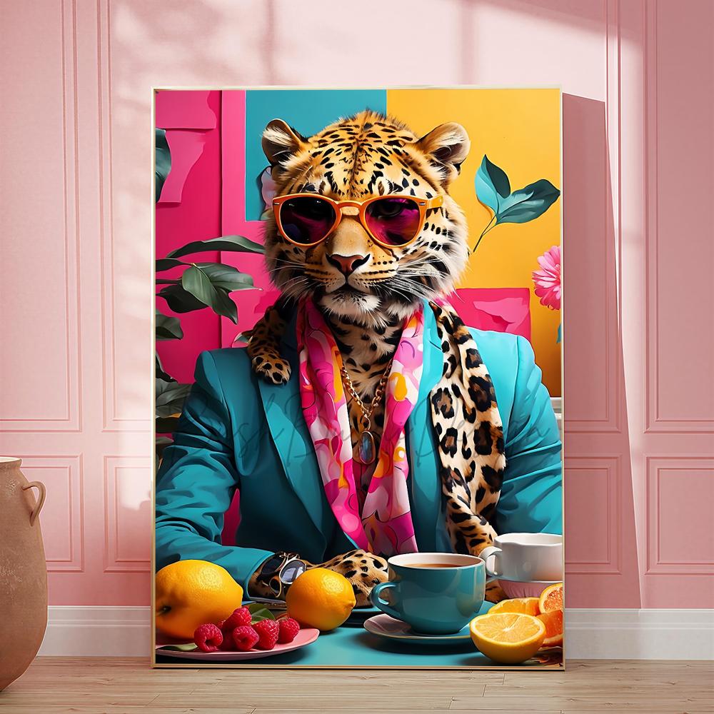 Home Decor Dopamine - Настенный постер «Леопардовый кофе» в HD-качестве,