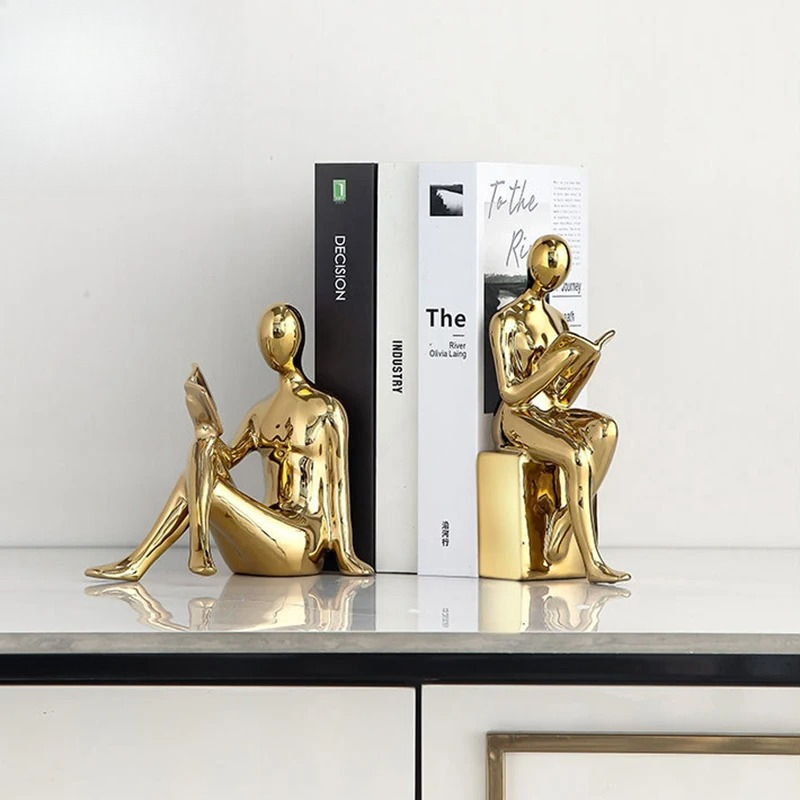 Aesthetic Bookend - Керамические фигурки читателей (2 шт.) –