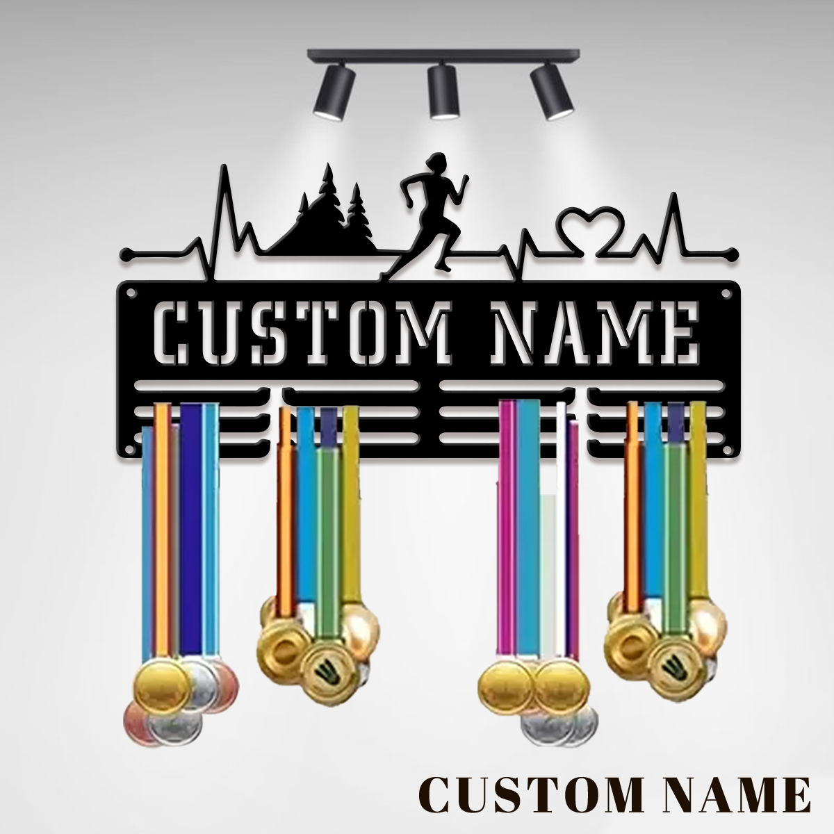 Home Decor Halloween - Подставка для металлических медалей Custom Marathon