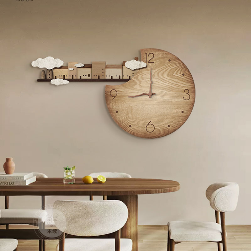 Home Decor Japandi Style - Japandi стиль деревянные бесшумные настенные часы