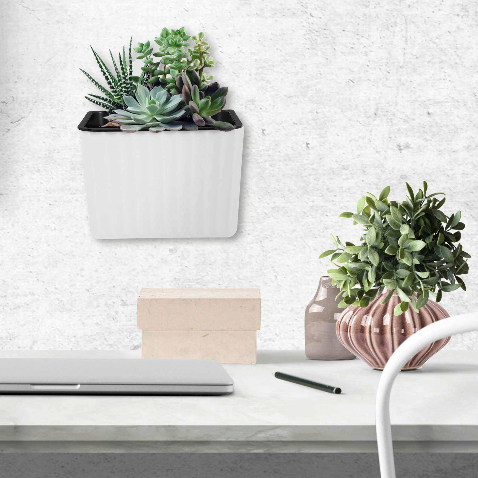 Succulent Planter Pot - 2 шт. настенных кашпо с автополивом,