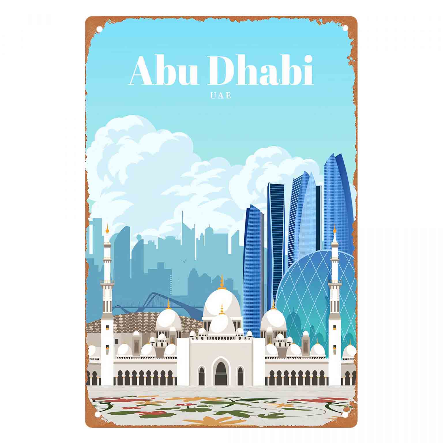 Home Decor Uae - 2D плоская металлическая табличка с изображением
