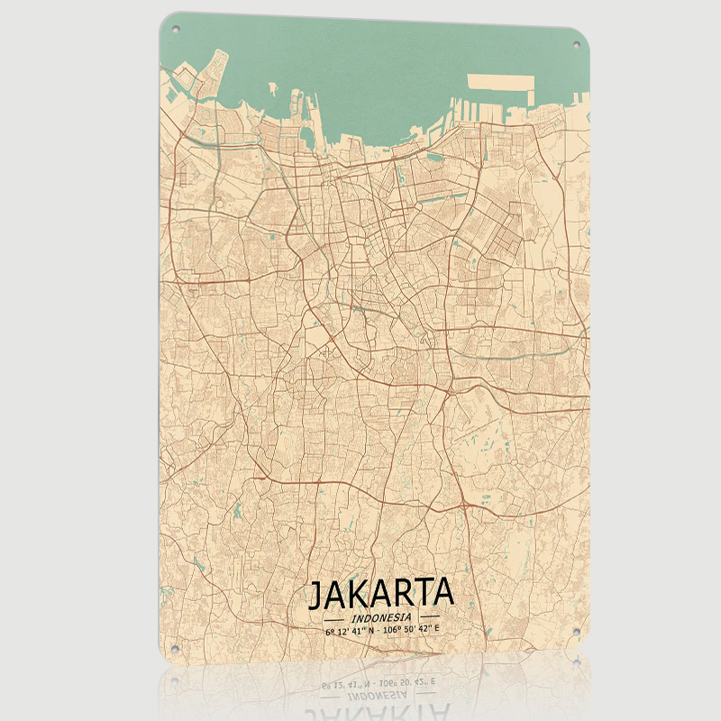 Jakarta винтажная карта печатн – обзор и цена Home Decor Jakarta