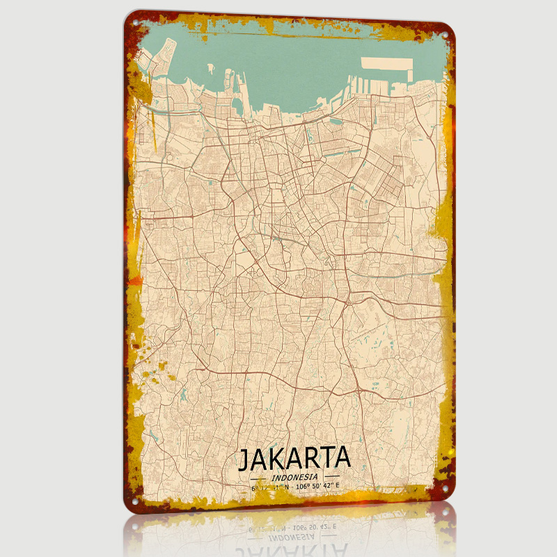 Jakarta винтажная карта печатн – обзор и цена Home Decor Jakarta