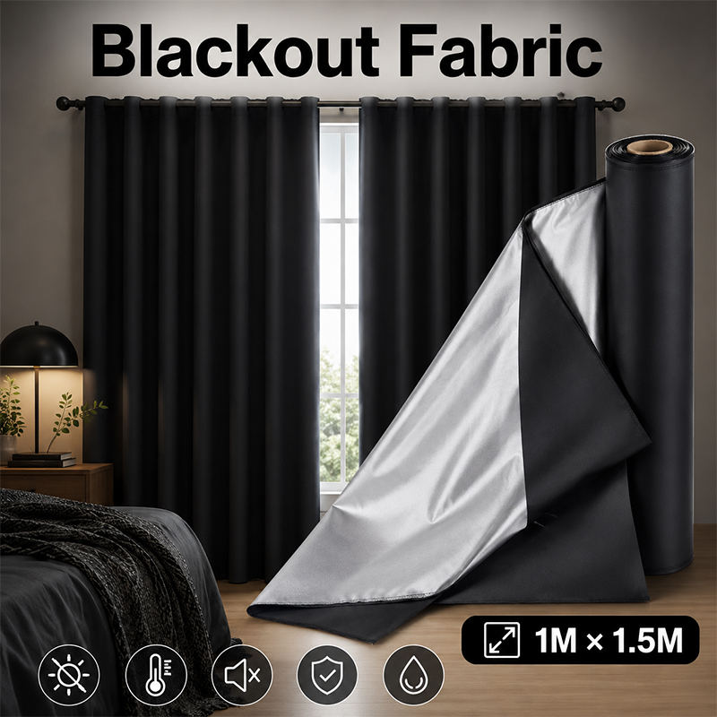Ткань блэкаут 1м, черная с сер – обзор и цена Blackout Curtains