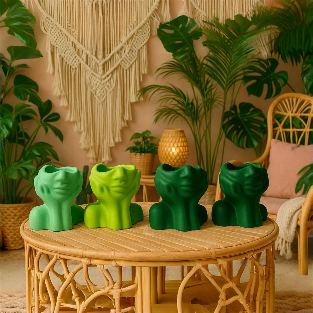 Абстрактное лицо кашпо горшок  – обзор и цена Succulent Planter Pot