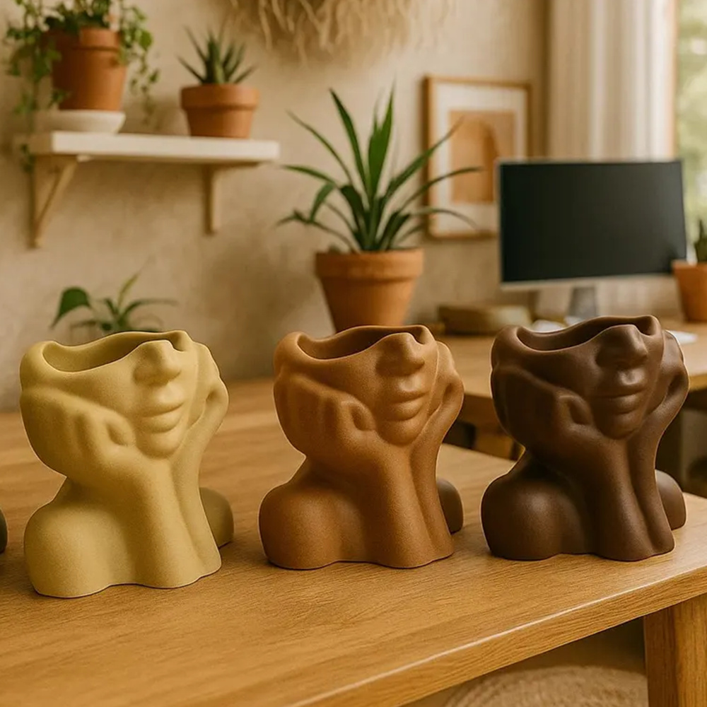 Абстрактное лицо кашпо горшок  – обзор и цена Succulent Planter Pot