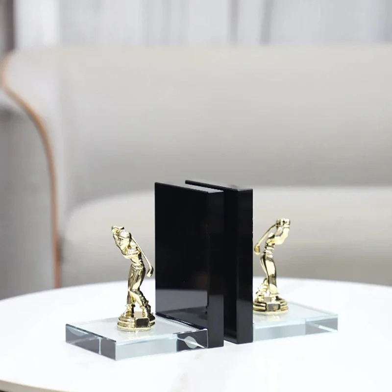Золотая скульптура гольфиста,  – обзор и цена Aesthetic Bookend