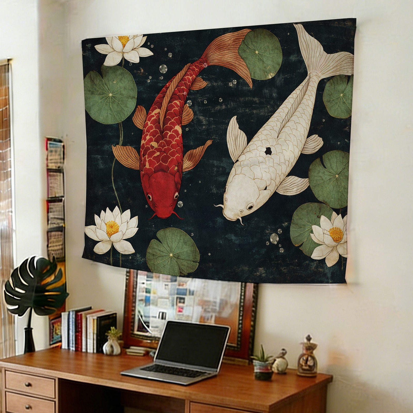 Роскошный гобелен с карпами ко – обзор и цена Home Decor Japandi Style