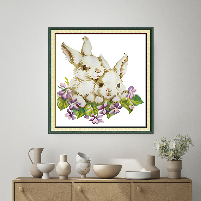 Joy Sunday Bunny Siblings узор – обзор и цена Home Decor Outlet